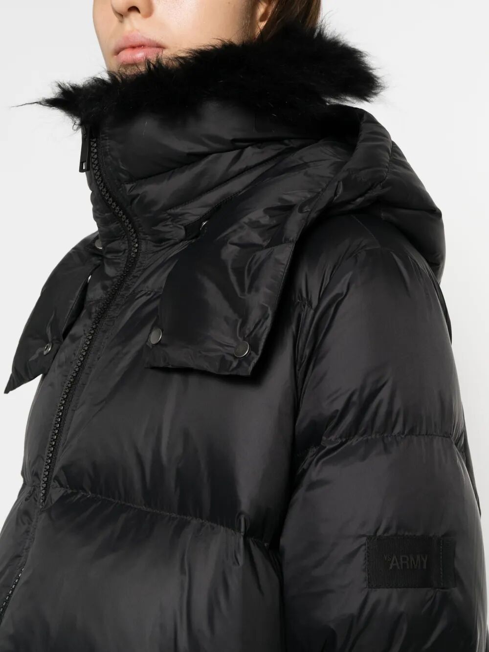 DOUDOUNE HOODED JACKET WITH FUR COLLAR