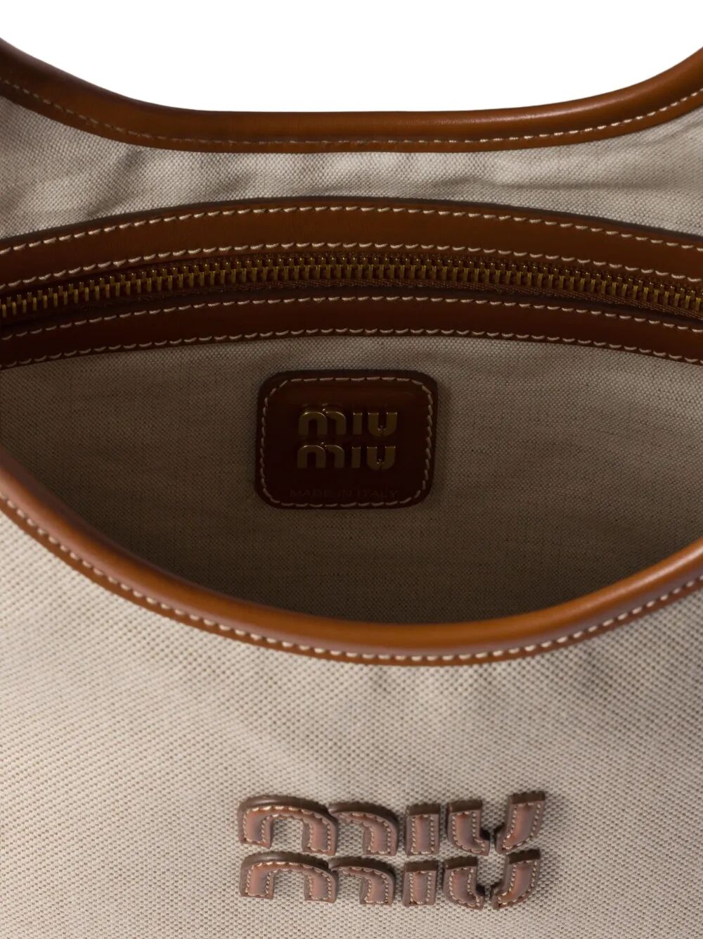 BORSA IVY IN CANVAS E PELLE