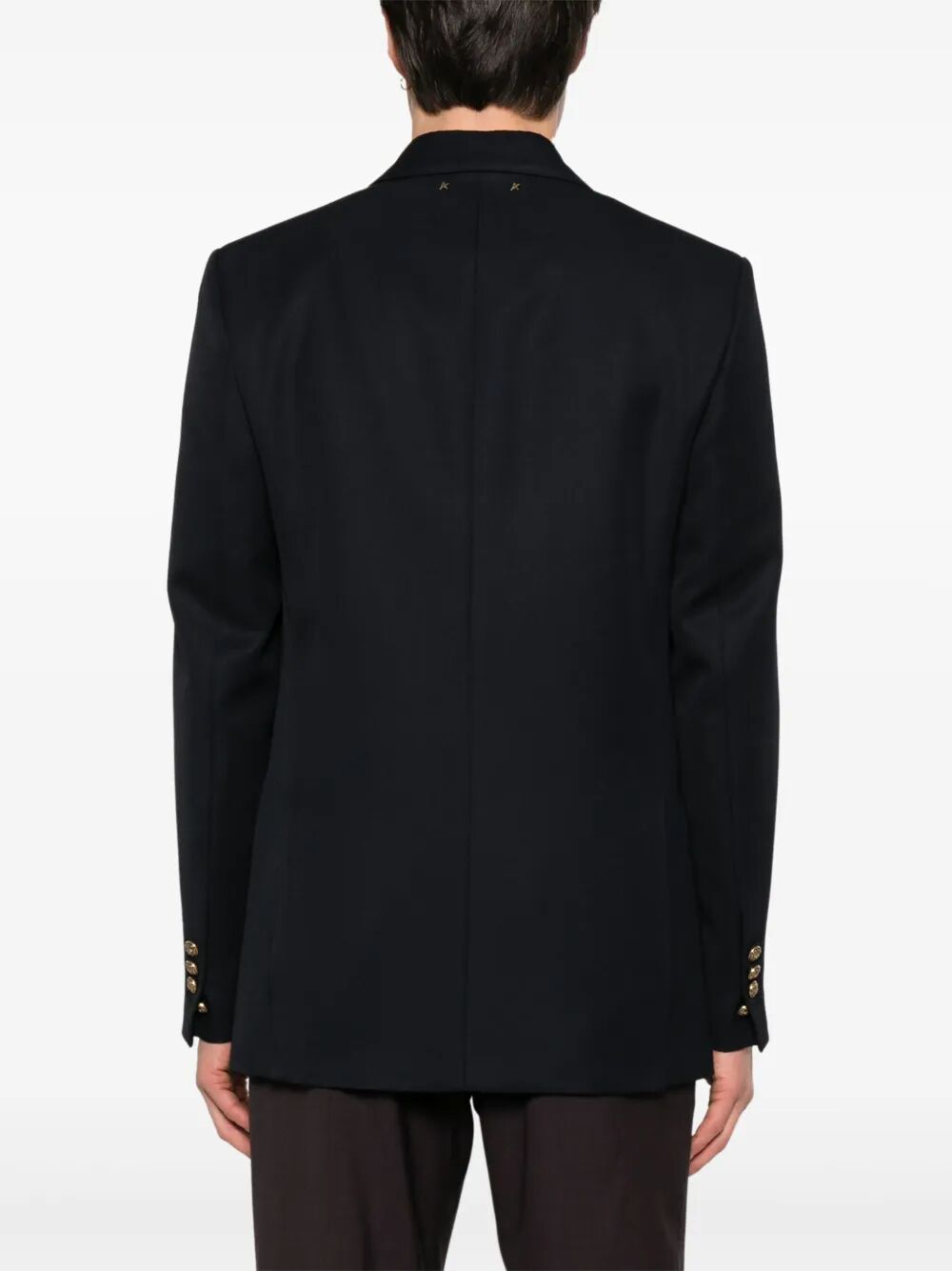 DOUBLE-BREASTED WOOL BLEND BLAZER