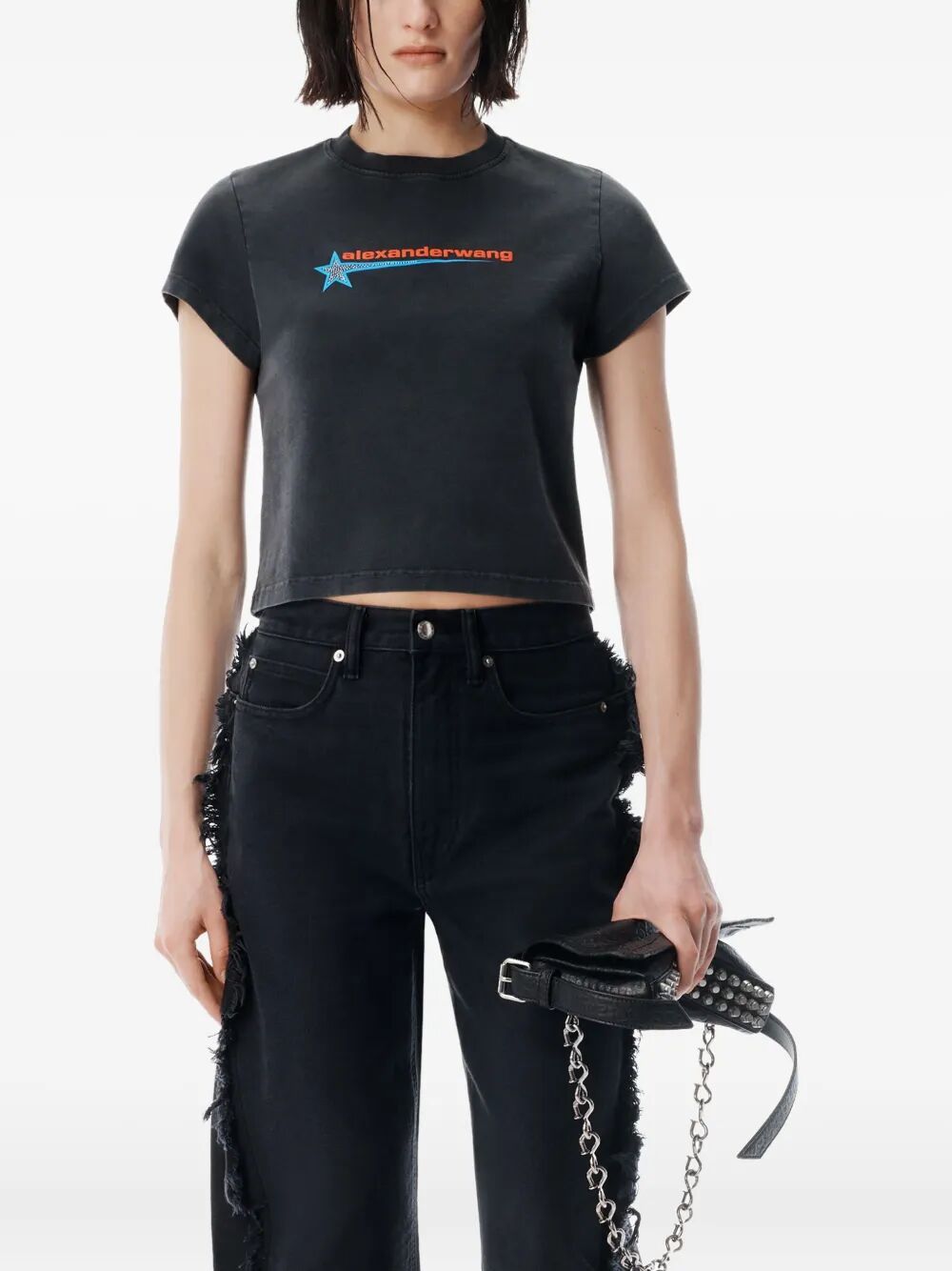 CRYSTAL HOTFIX STAR JERSEY T-SHIRT