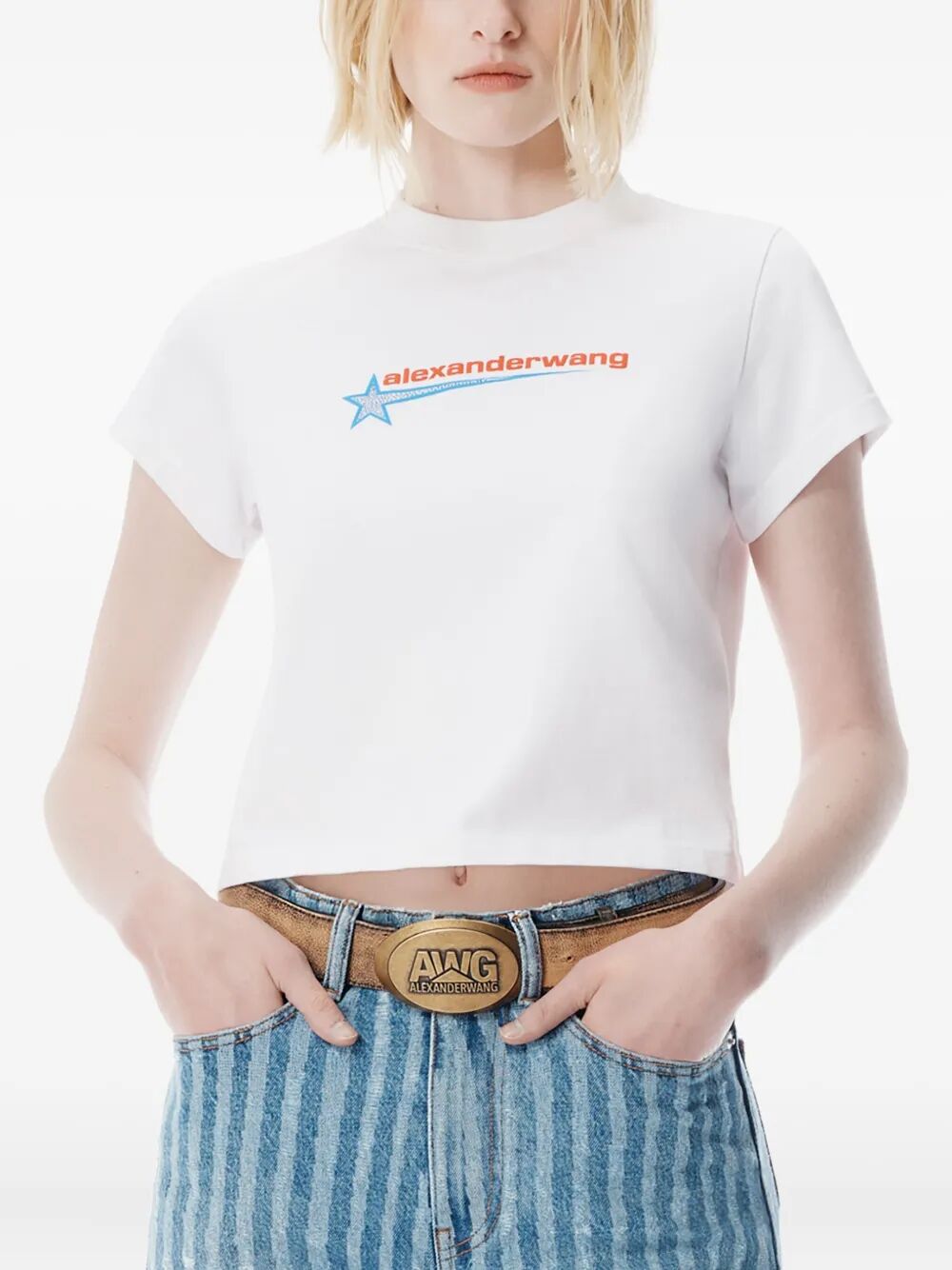 CRYSTAL HOTFIX STAR JERSEY T-SHIRT