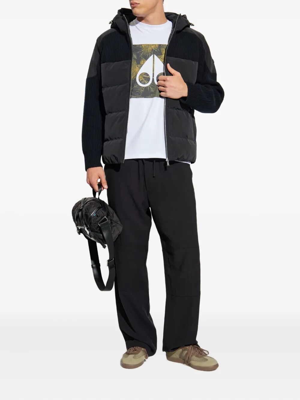 GLENVALE RIBBED-PANEL PADDED JACKET
