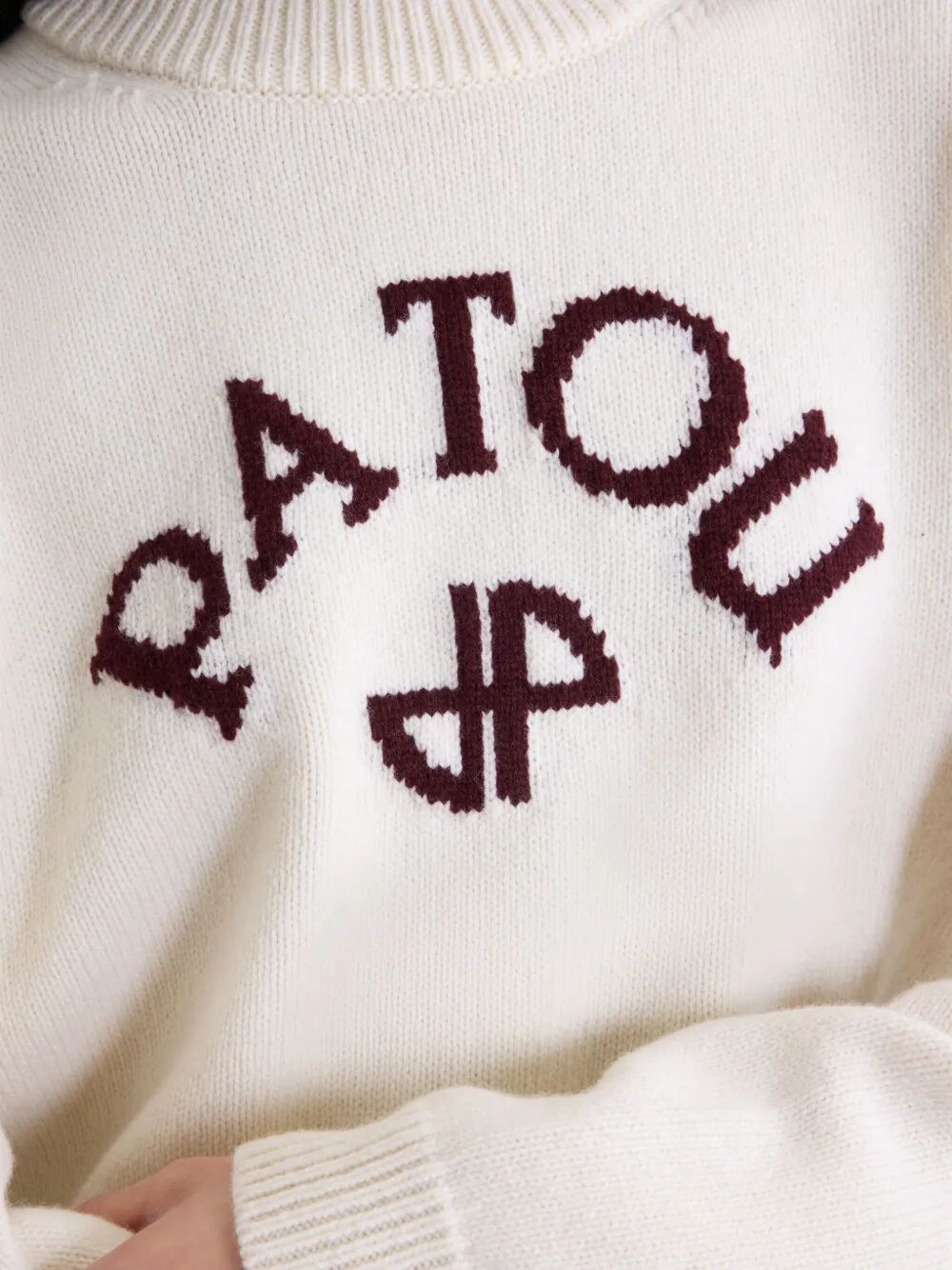 LOGO AND JP MONOGRAM INTARSIA WOOL AND CASHMERE JUMPER