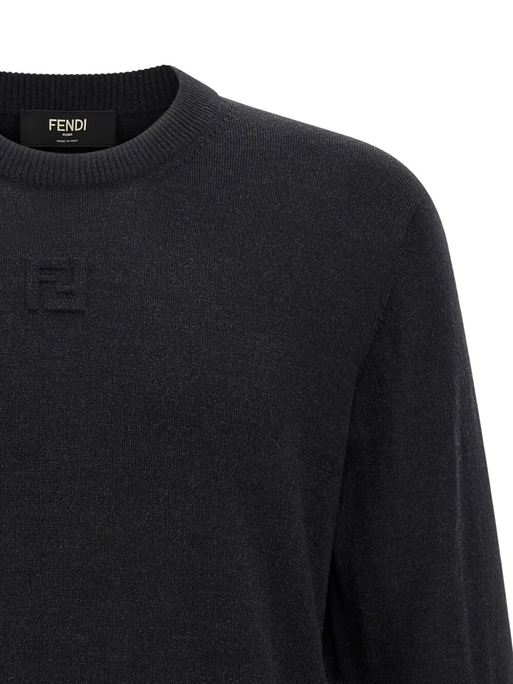 EMBOSSED FF DETAIL WOOL JUMPER