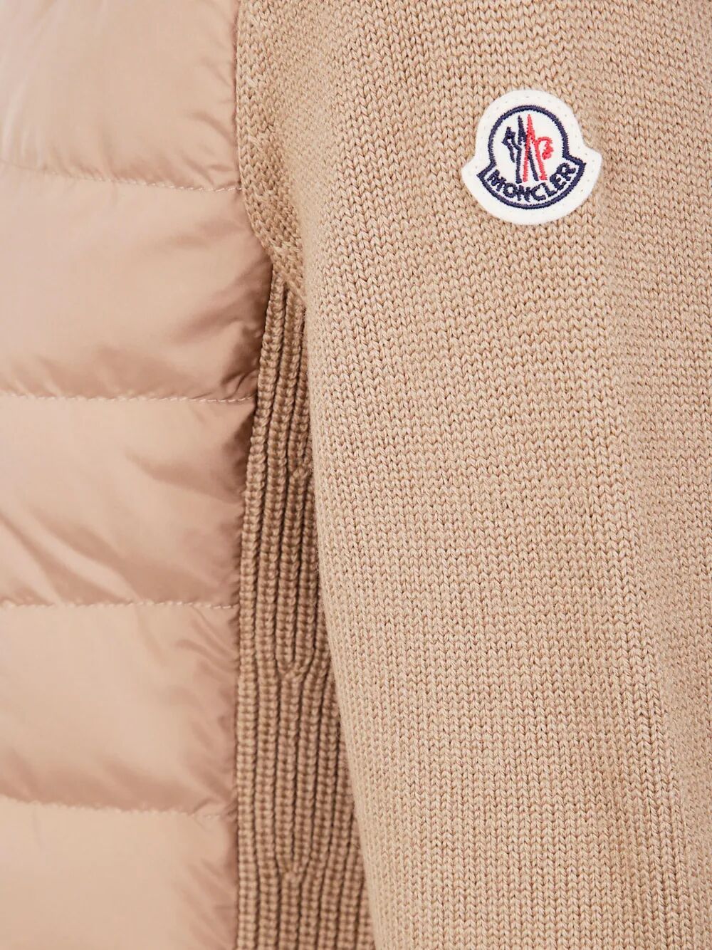 PADDED WOOL ZIP-UP CARDIGAN