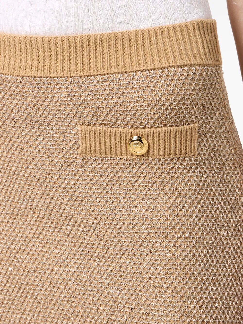 KNITTED MINI SKIRT WITH SEQUINS