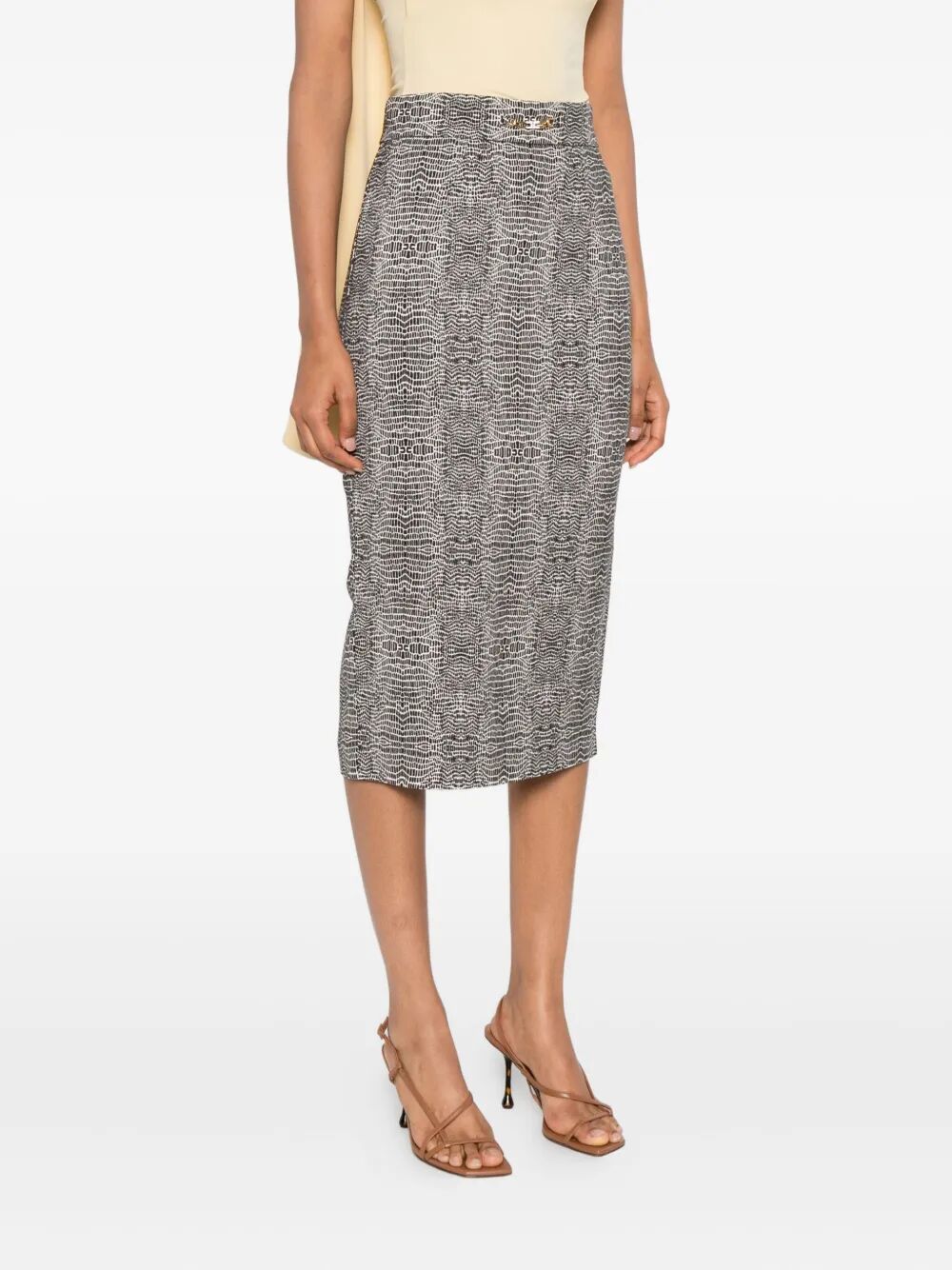 PYTHON PRINT VISCOSE PENCIL SKIRT