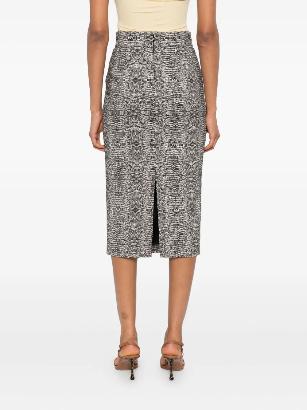 PYTHON PRINT VISCOSE PENCIL SKIRT