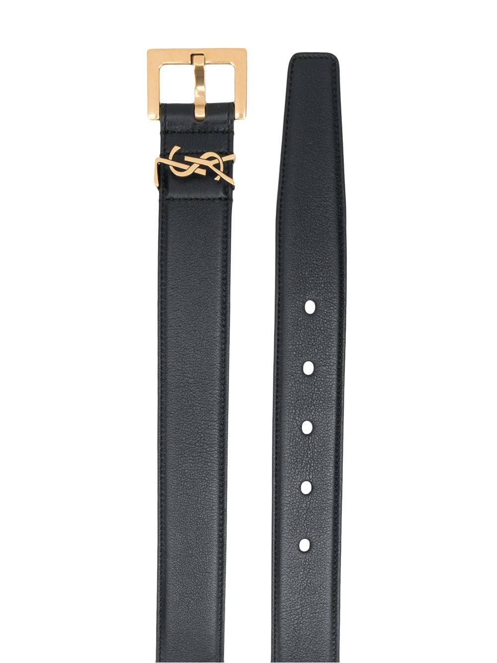 CASSANDRE BELT WITH SQUARE BUCKLE IN SMOOTH LEATHER