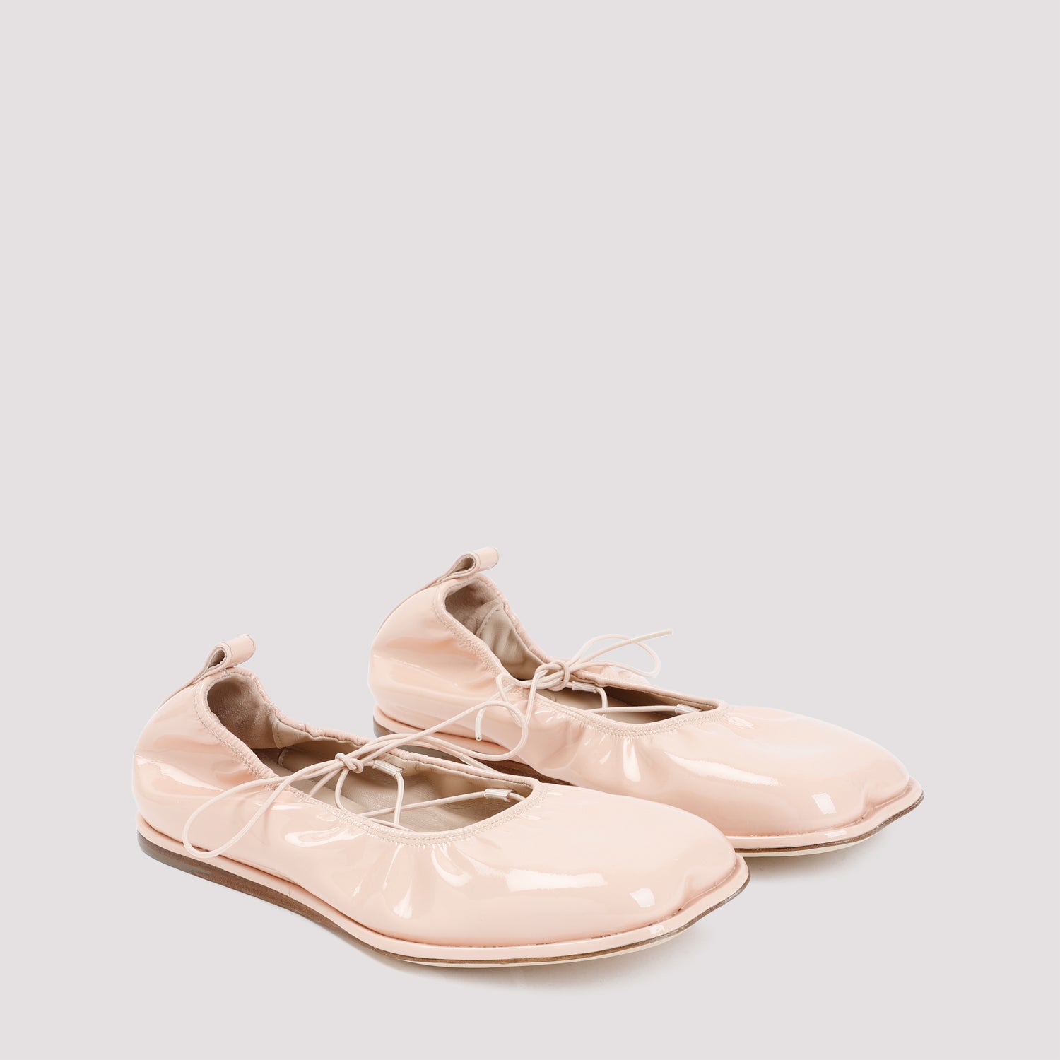 Heart Toe Lace-Up Ballerina