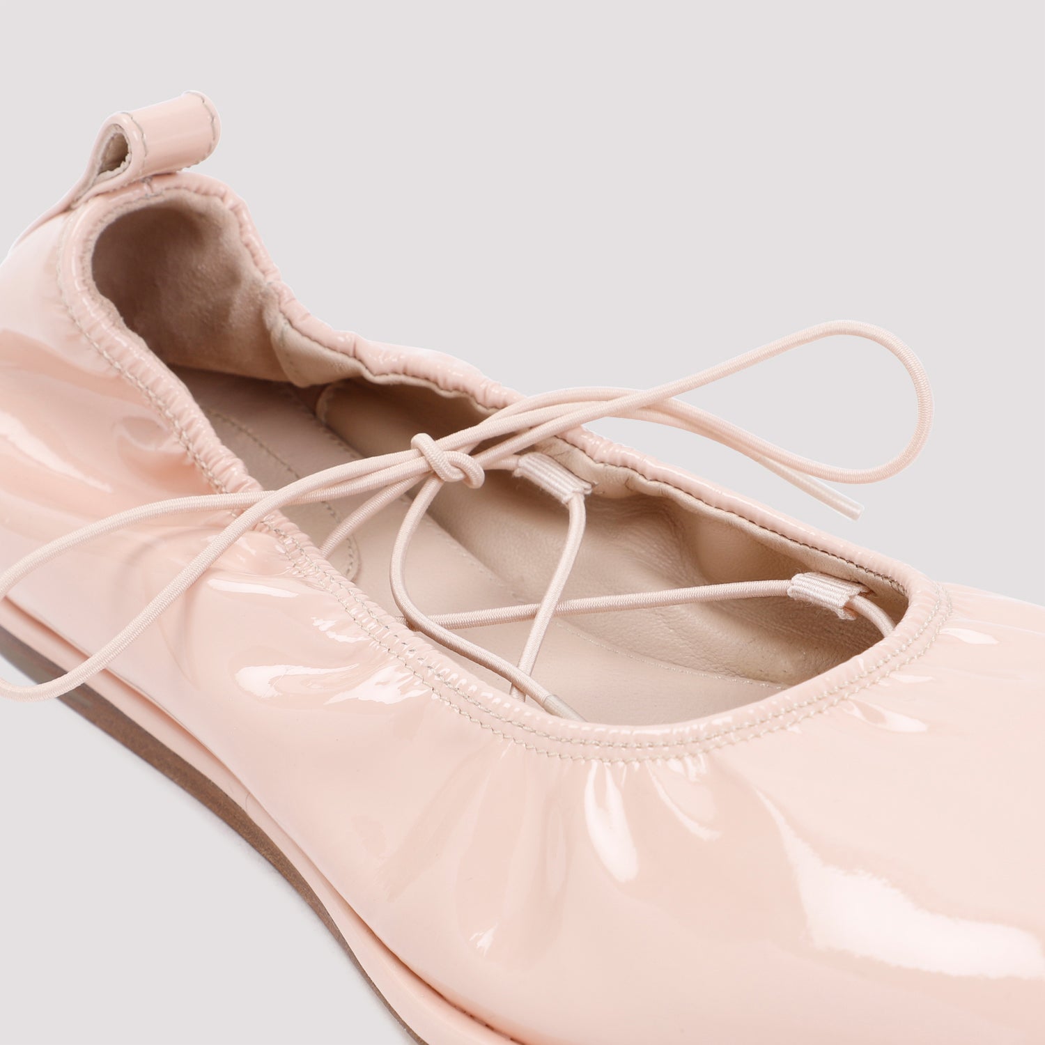 Heart Toe Lace-Up Ballerina