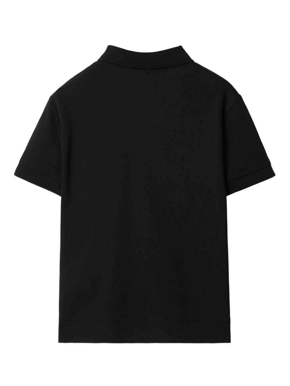 CHECK LABEL COTTON POLO SHIRT