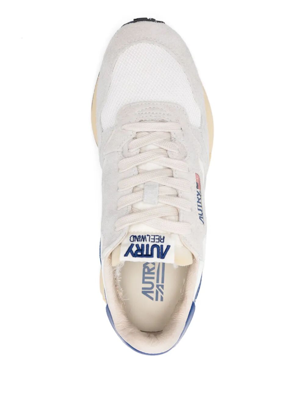 REELWIND LOW SNEAKERS IN WHITE AND LIMOGES SUEDE AND NYLON