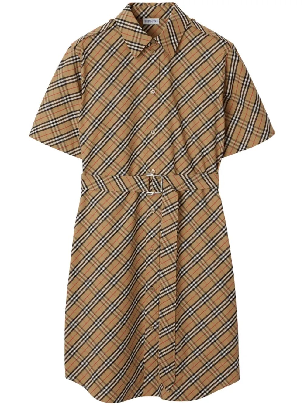 CHECK COTTON SHIRT DRESS