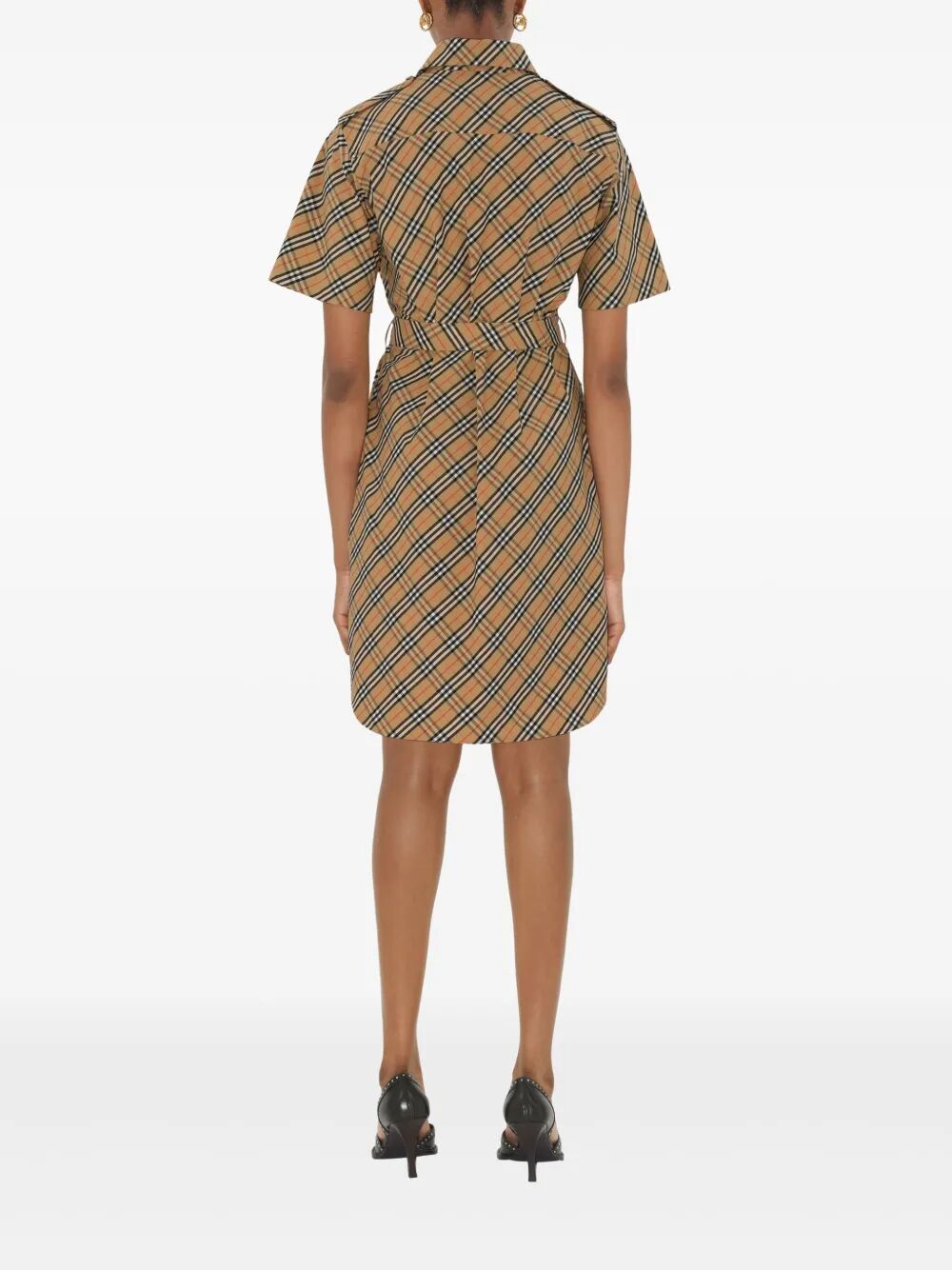 CHECK COTTON SHIRT DRESS