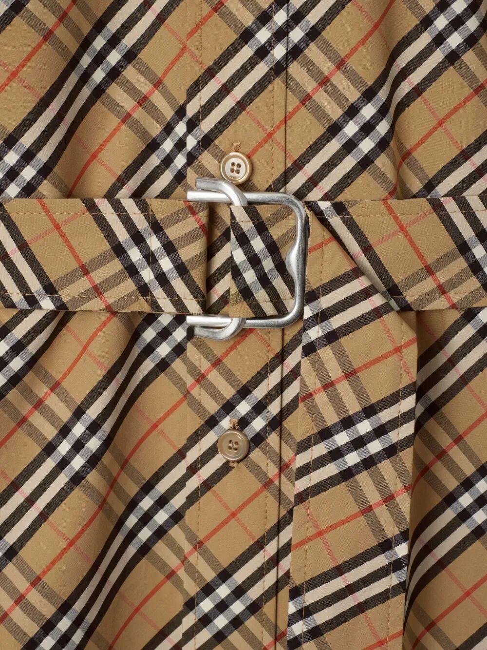 CHECK COTTON SHIRT DRESS