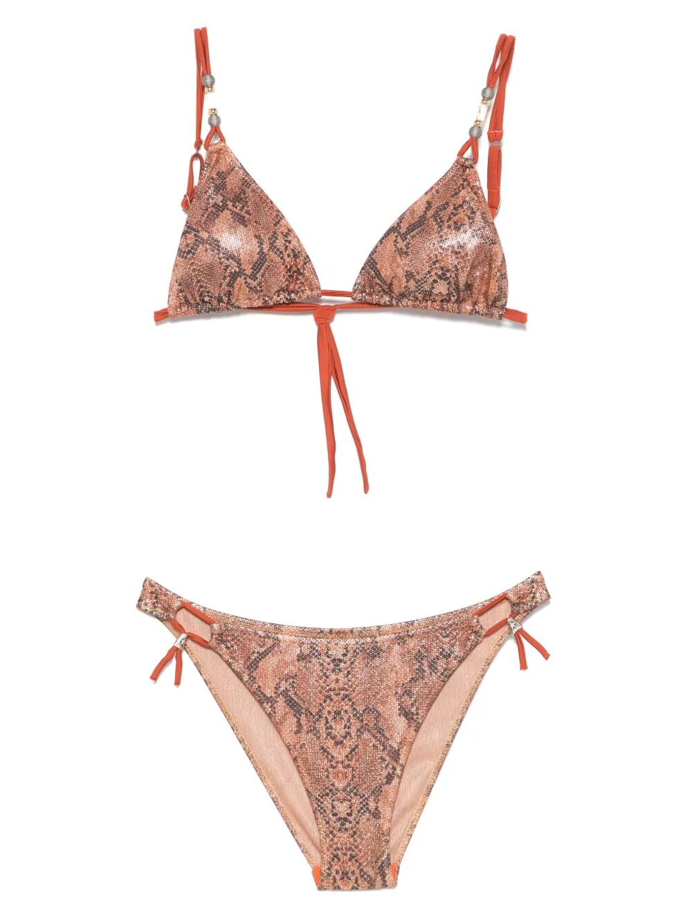 SNAKE PRINT TRIANGLE BIKINI