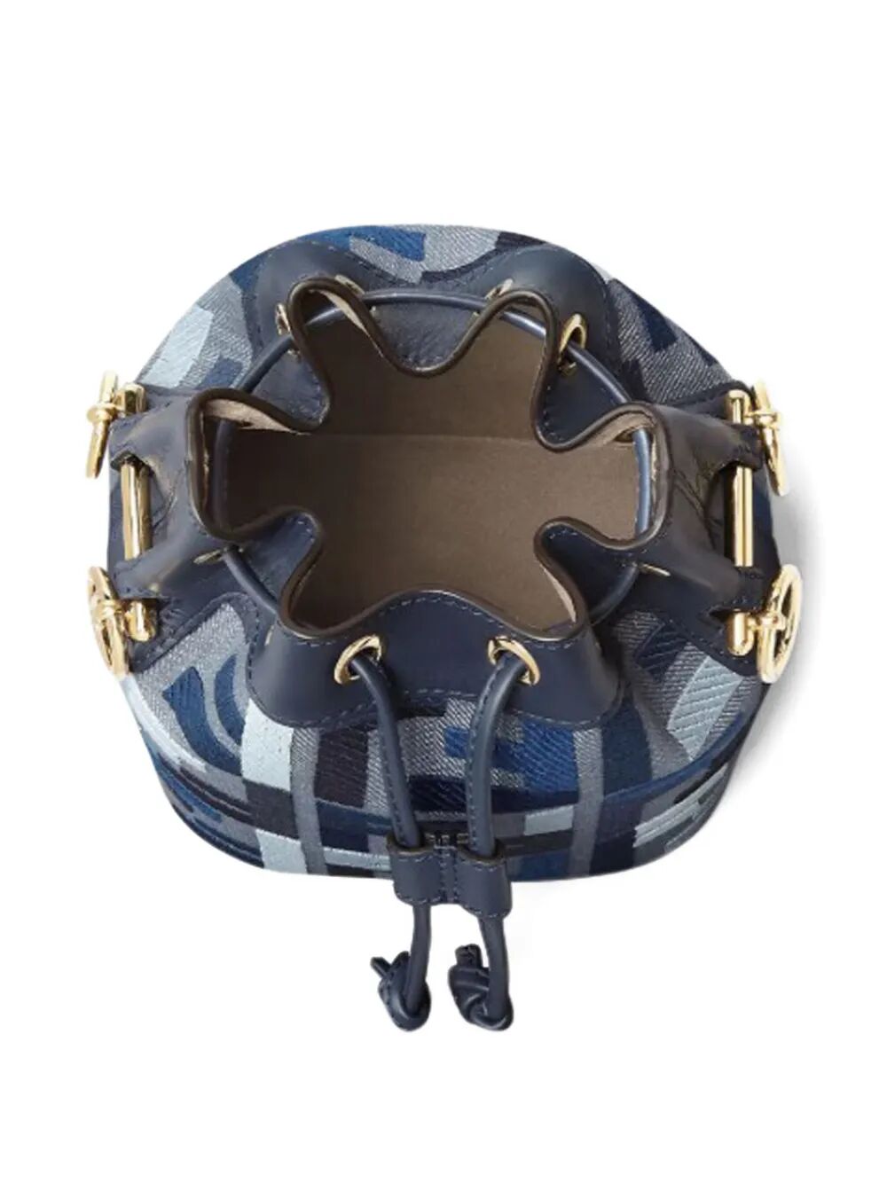 FF EMBROIDERY MON TRESOR CANVAS BUCKET BAG