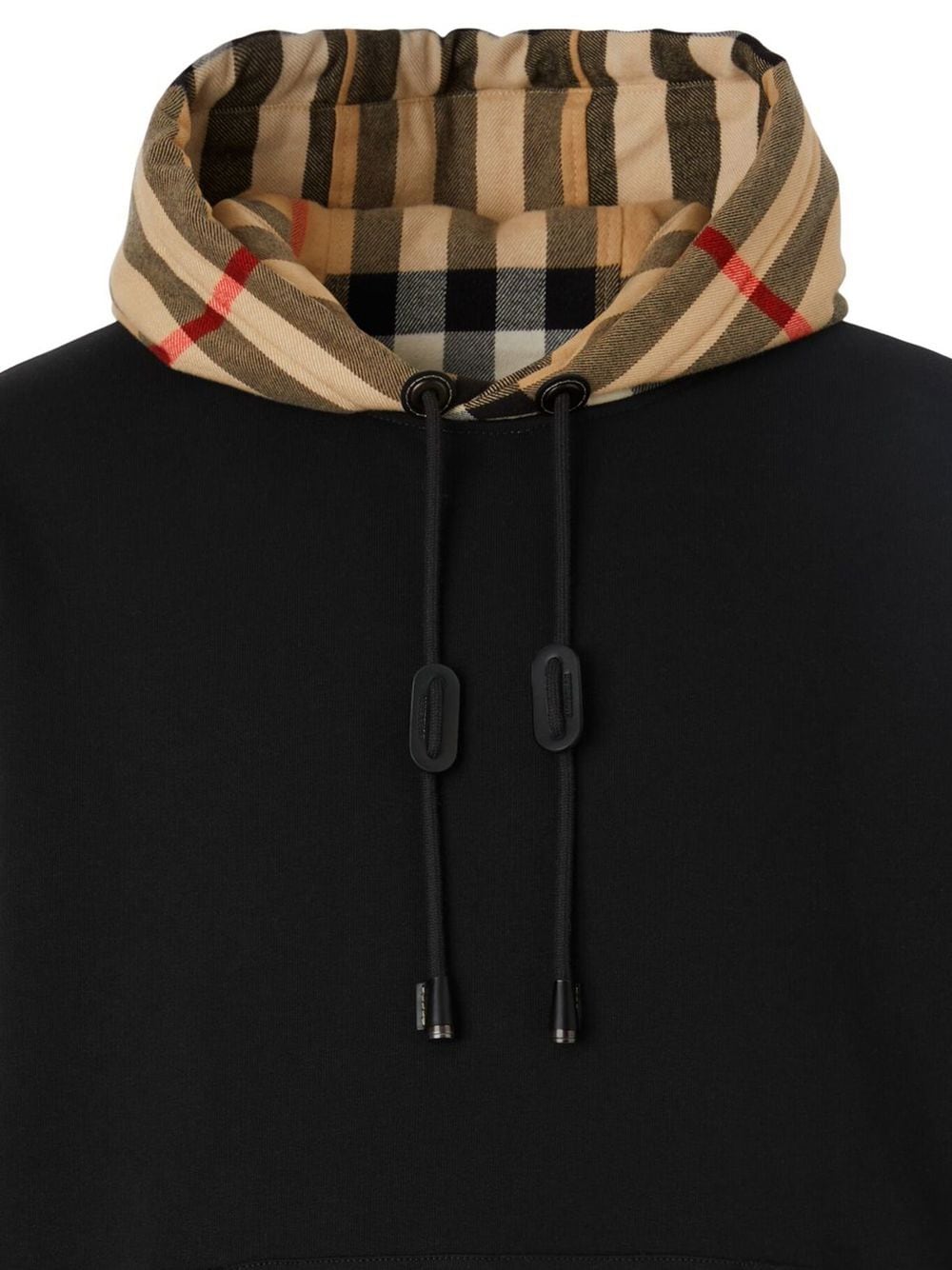 CHECK HOOD COTTON HOODIE