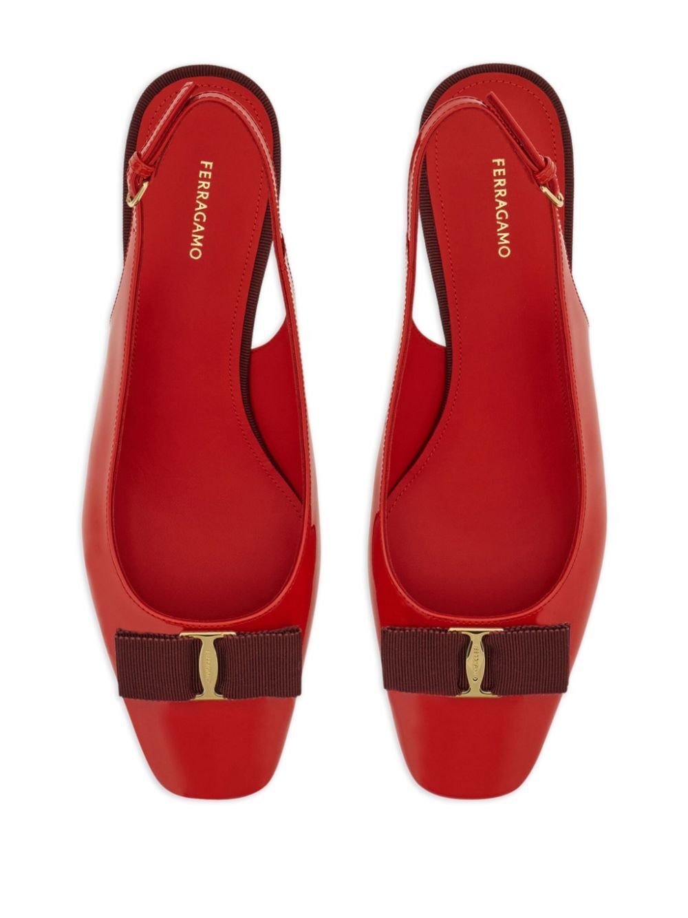 RIVADA PATENT LEATHER SLINGBACK WITH VARA BOW