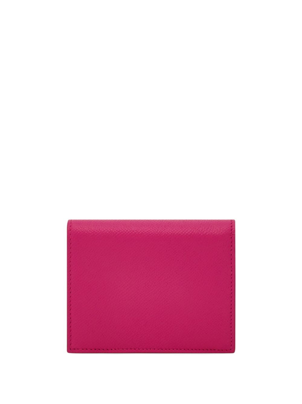 GRAINED LEATHER GANCINI COMPACT WALLET