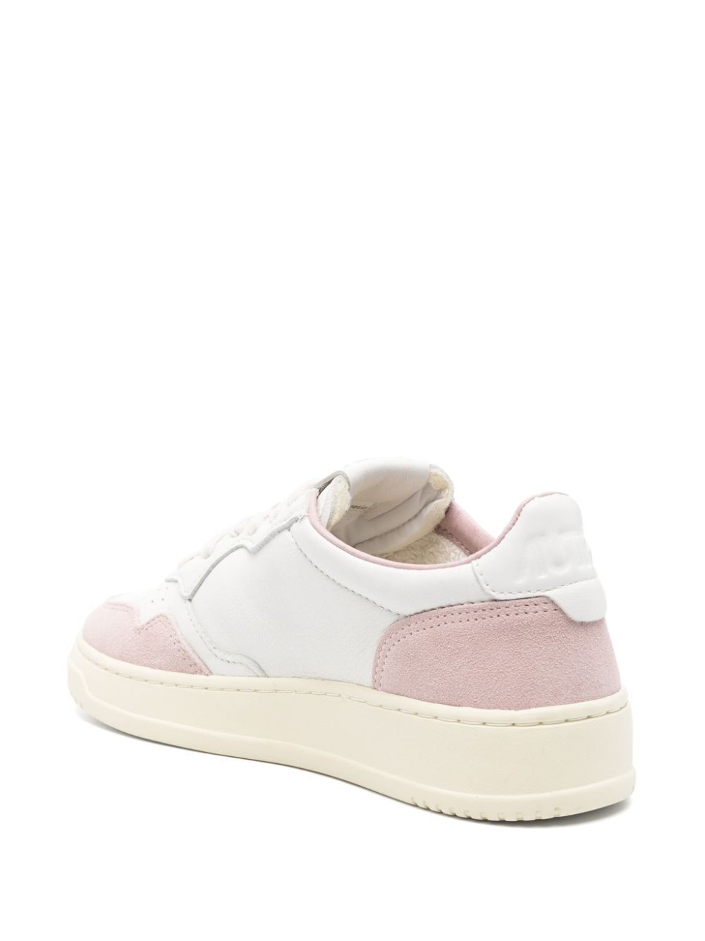 MEDALIST LOW SNEAKERS IN WHITE AND POWDER LEATHER AND SUEDE