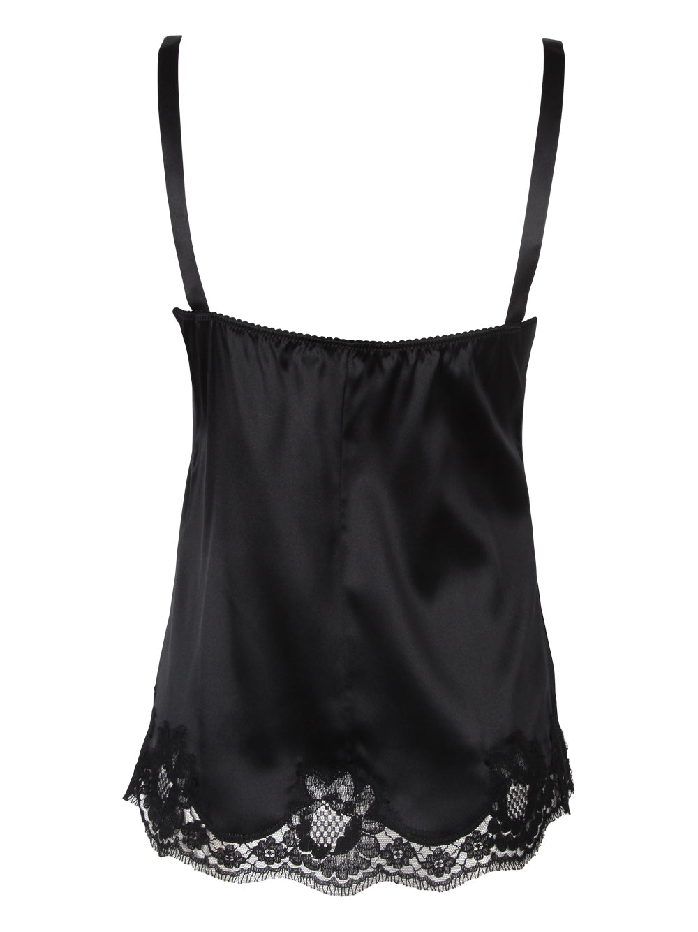 LACE-DETAIL SATIN CAMISOLE TOP