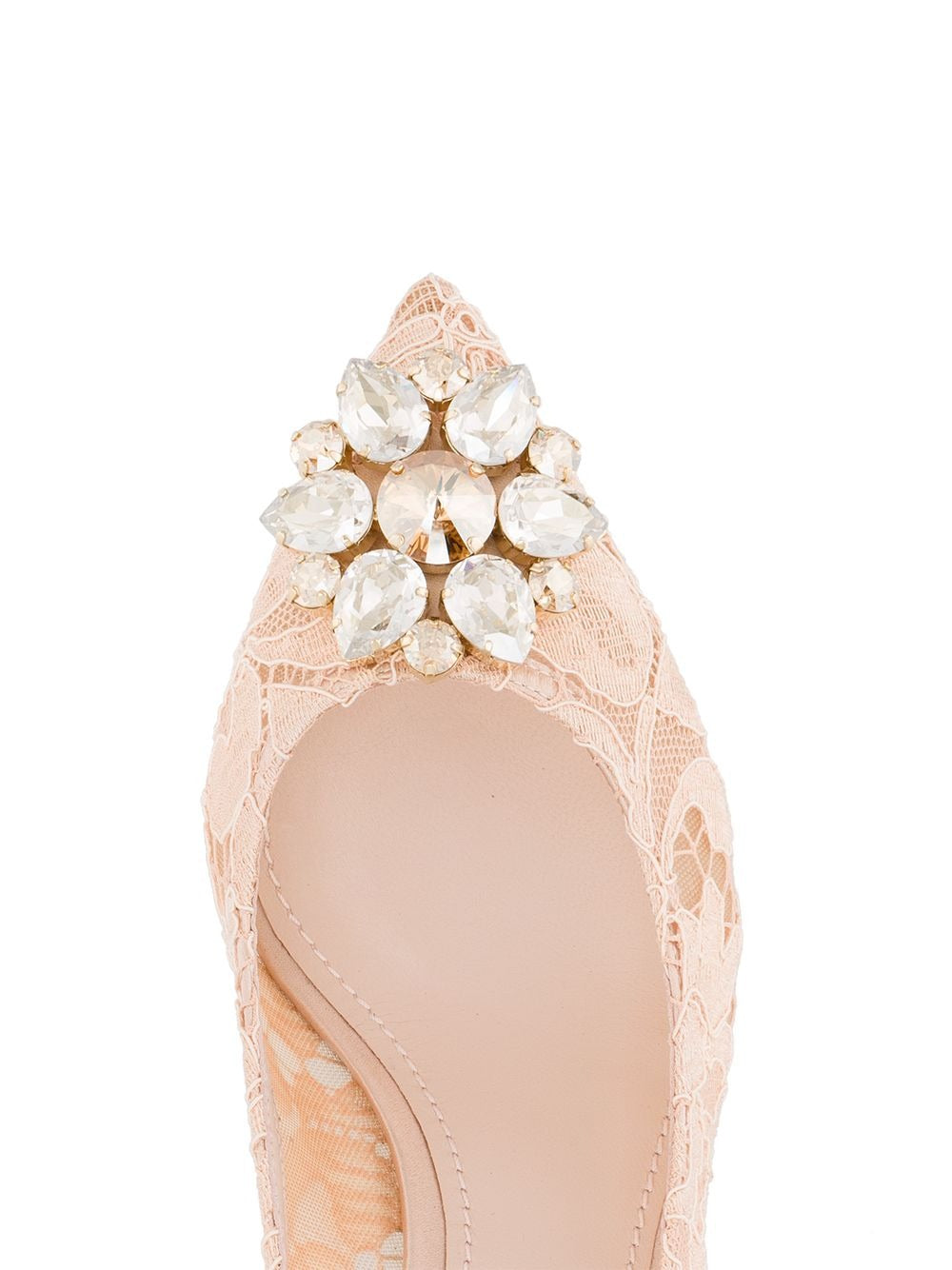 LACE RAINBOW PUMPS WITH BROOCH DETAILING