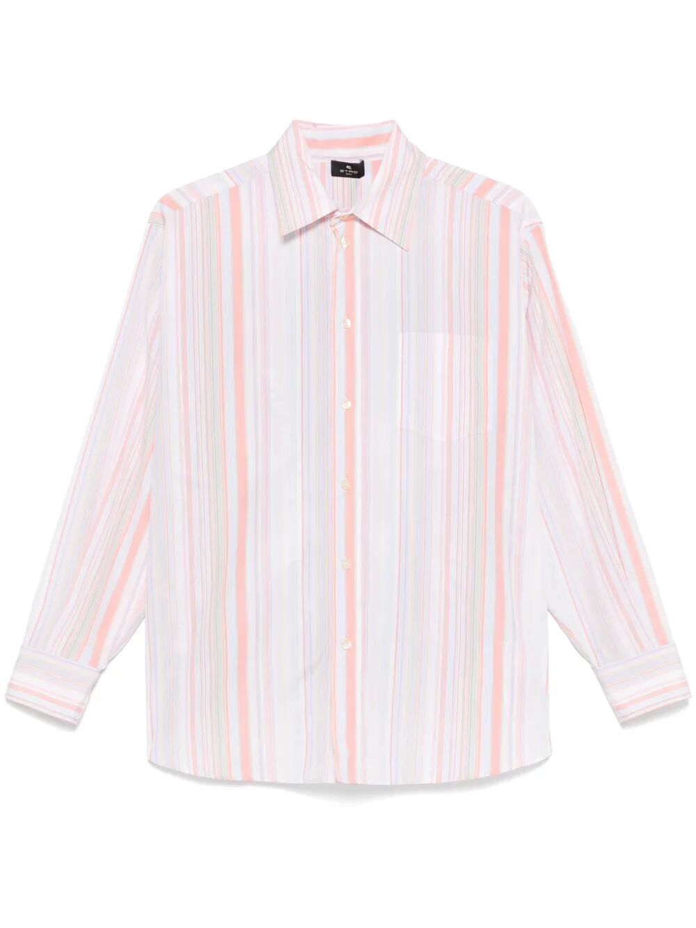 COTTON AND SILK STRIPED SHIRT