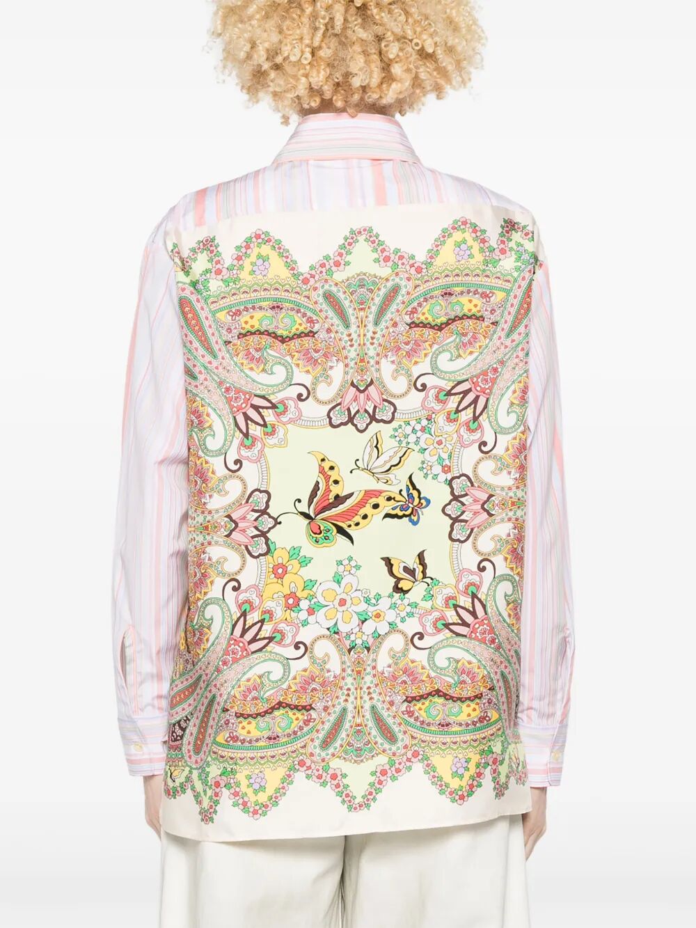 COTTON AND SILK STRIPED SHIRT