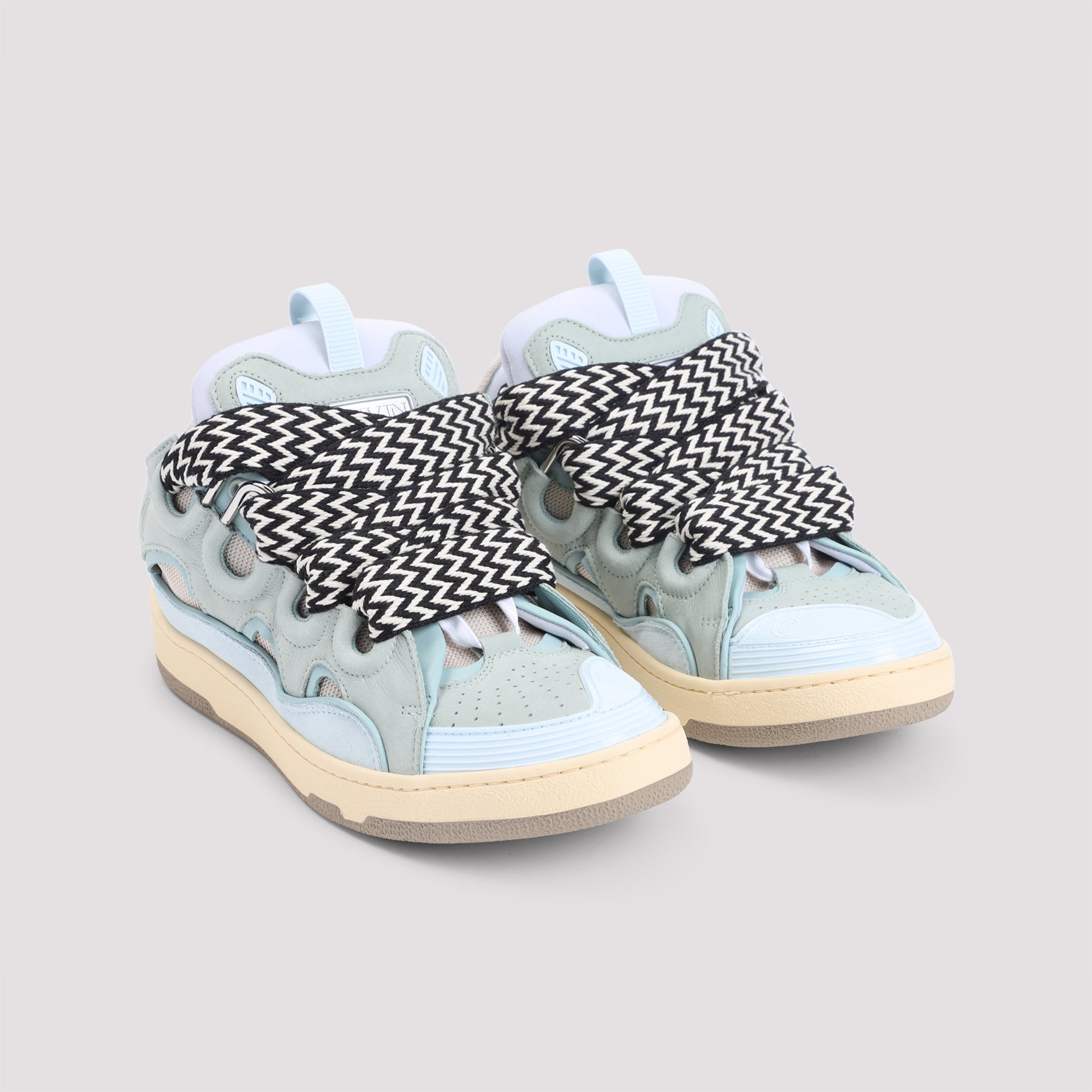 Suede Leather Curb Sneakers