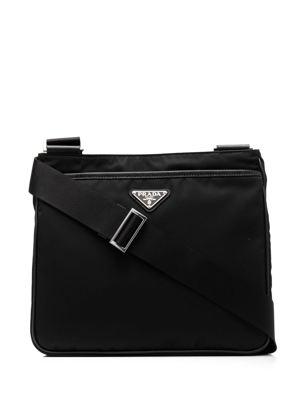 BORSA CON TRACOLLA IN RE-NYLON E SAFFIANO