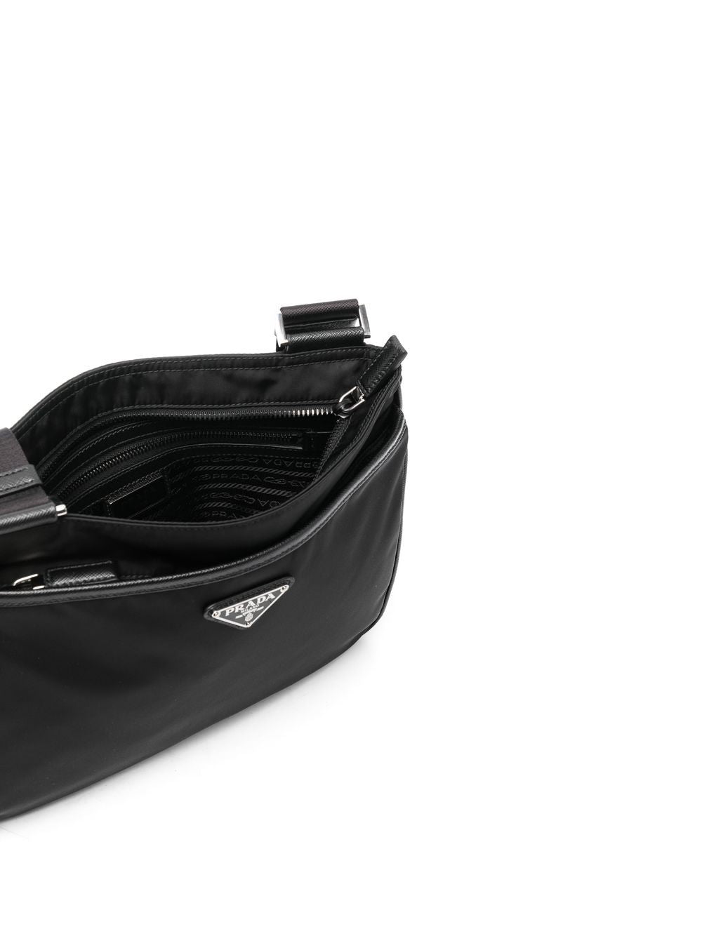 BORSA CON TRACOLLA IN RE-NYLON E SAFFIANO