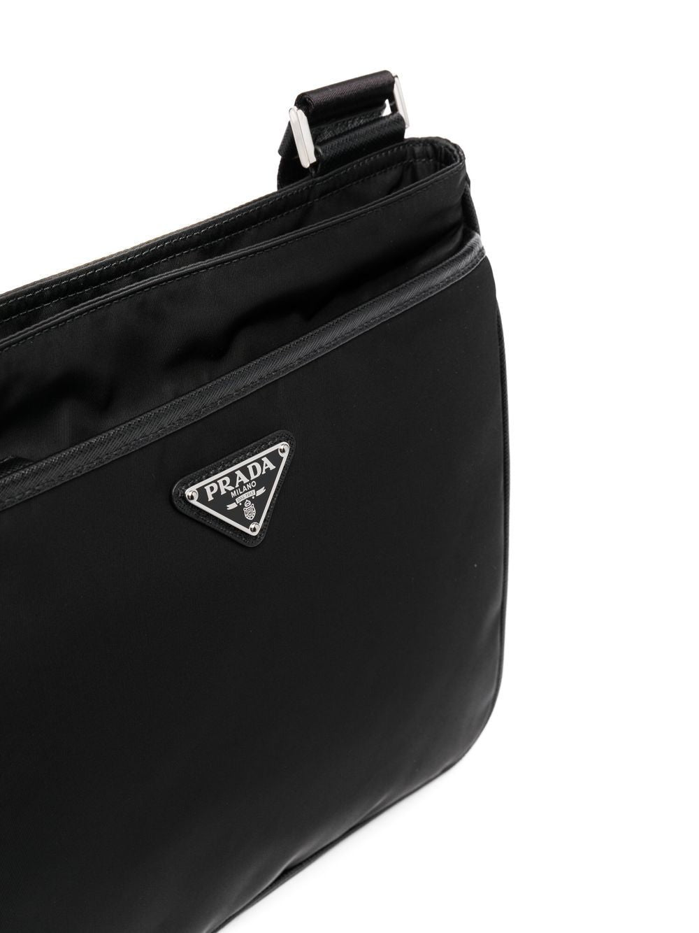 BORSA CON TRACOLLA IN RE-NYLON E SAFFIANO