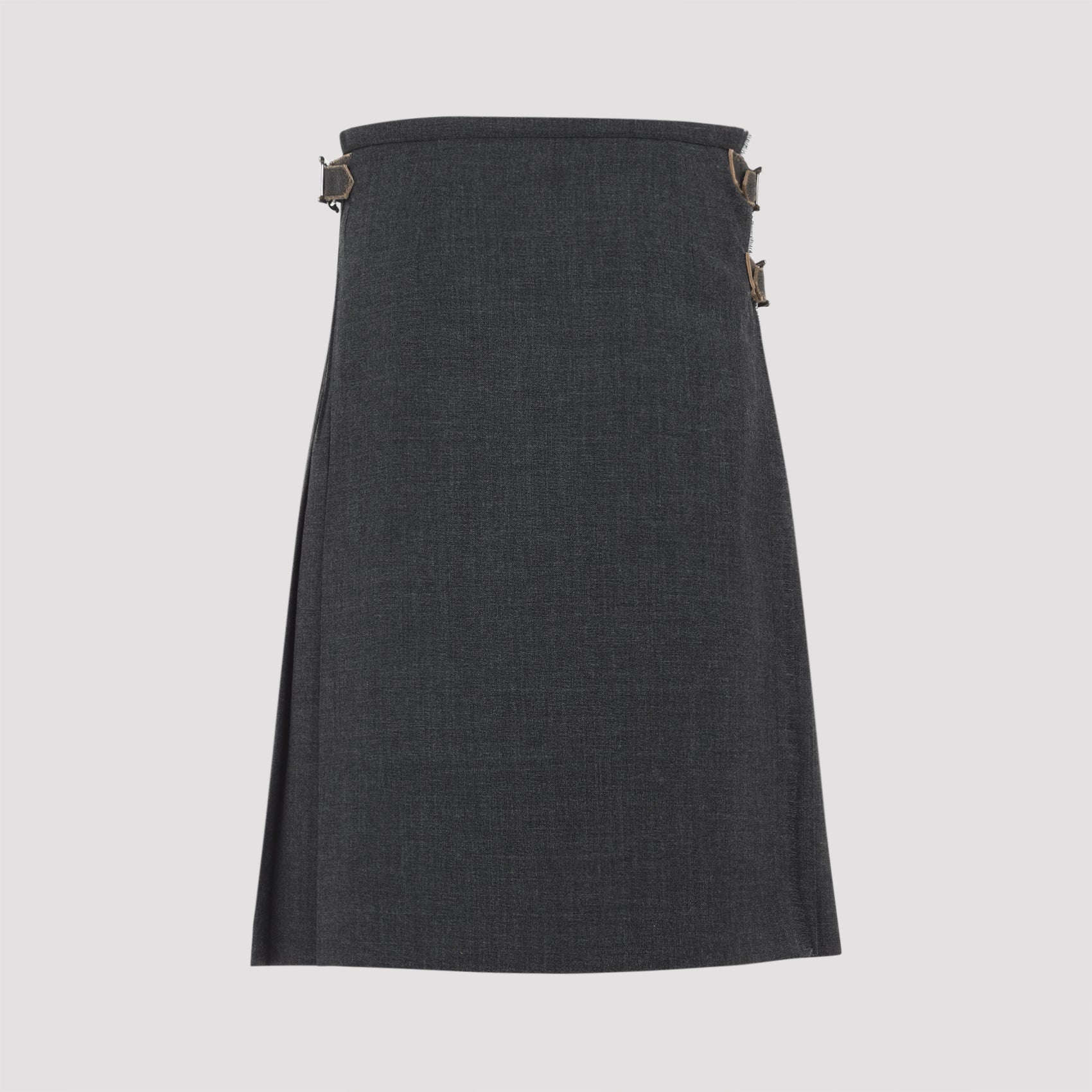 Virgin Wool Midi Skirt