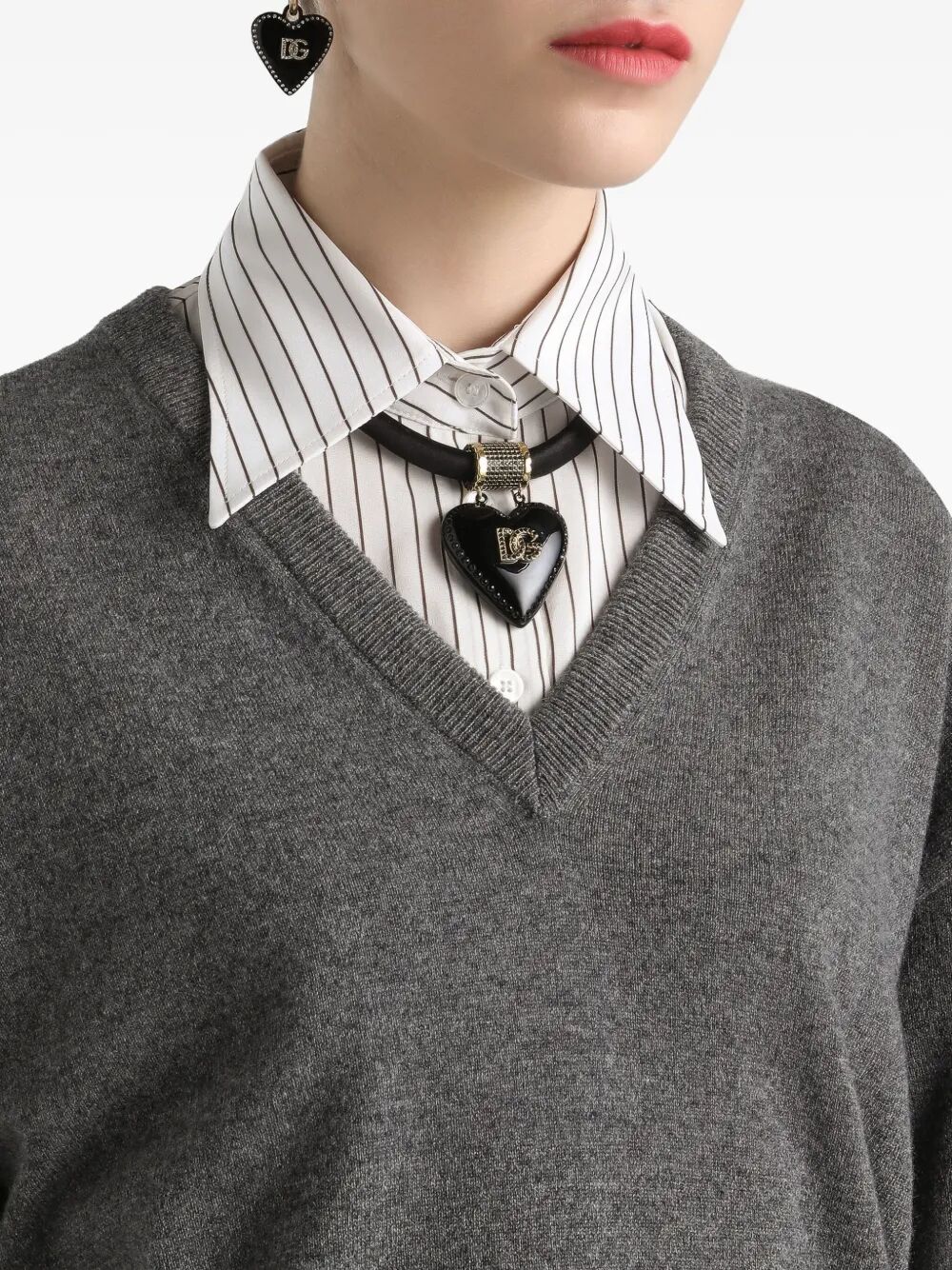 V-NECK KNOTTED CASHMERE SWEATER