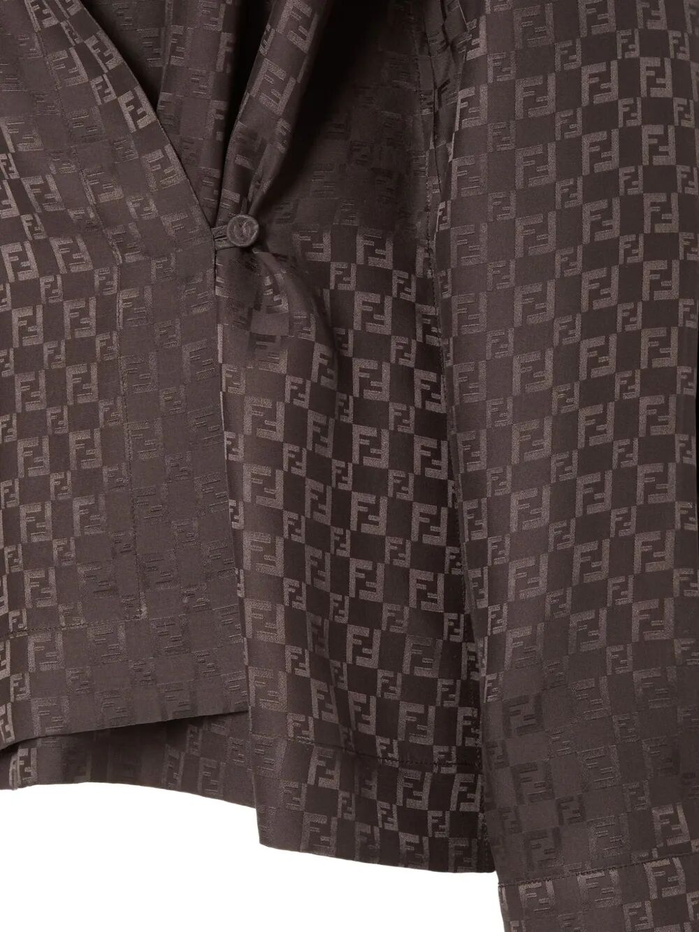 SILK FF JACQUARD CROSSOVER SHIRT