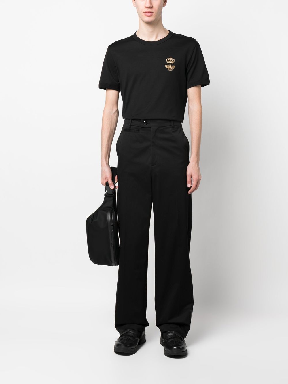 COTTON JERSEY T-SHIRT WITH LUREX EMBROIDERY