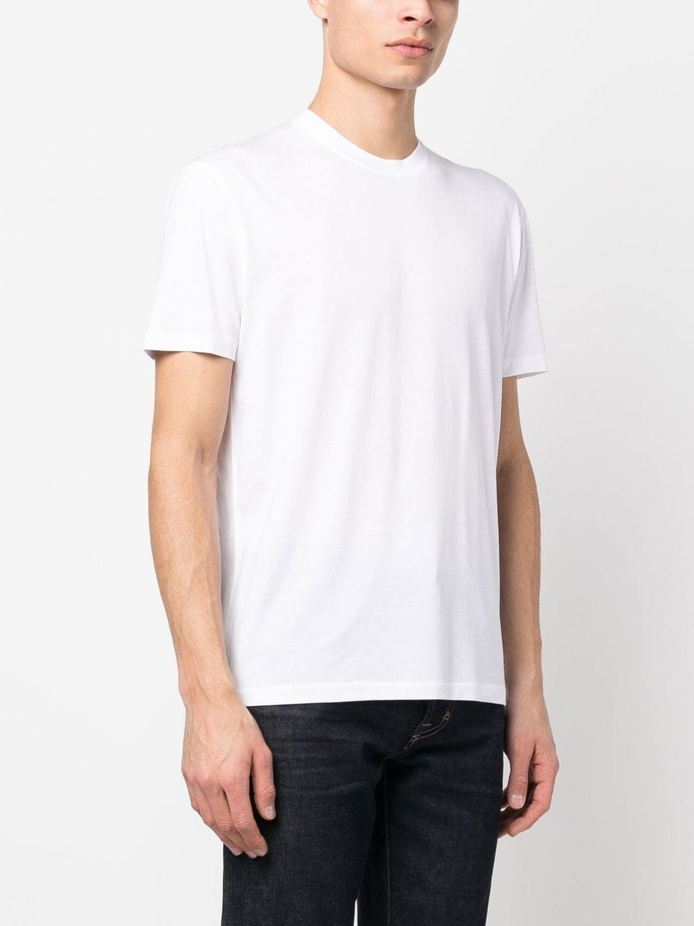 LYOCELL AND COTTON REGULAR FIT T-SHIRT