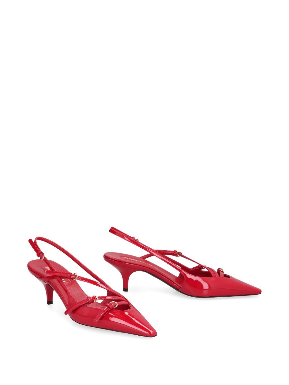 PATENT LEATHER SLINGBACKS WITH BUCKLES