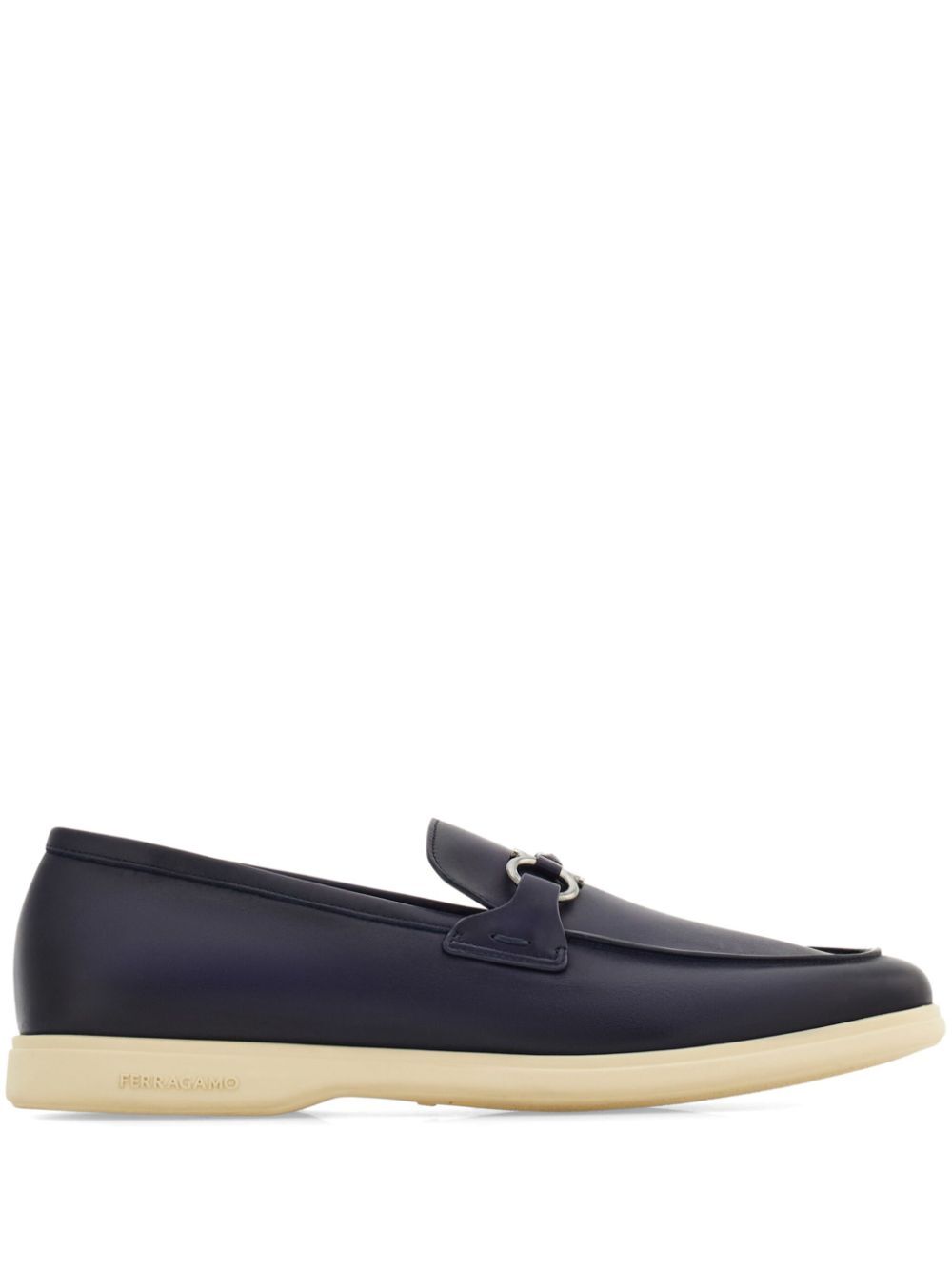 COSIMO LEATHER CASUAL LOAFERS WITH GANCINI BUCKLE