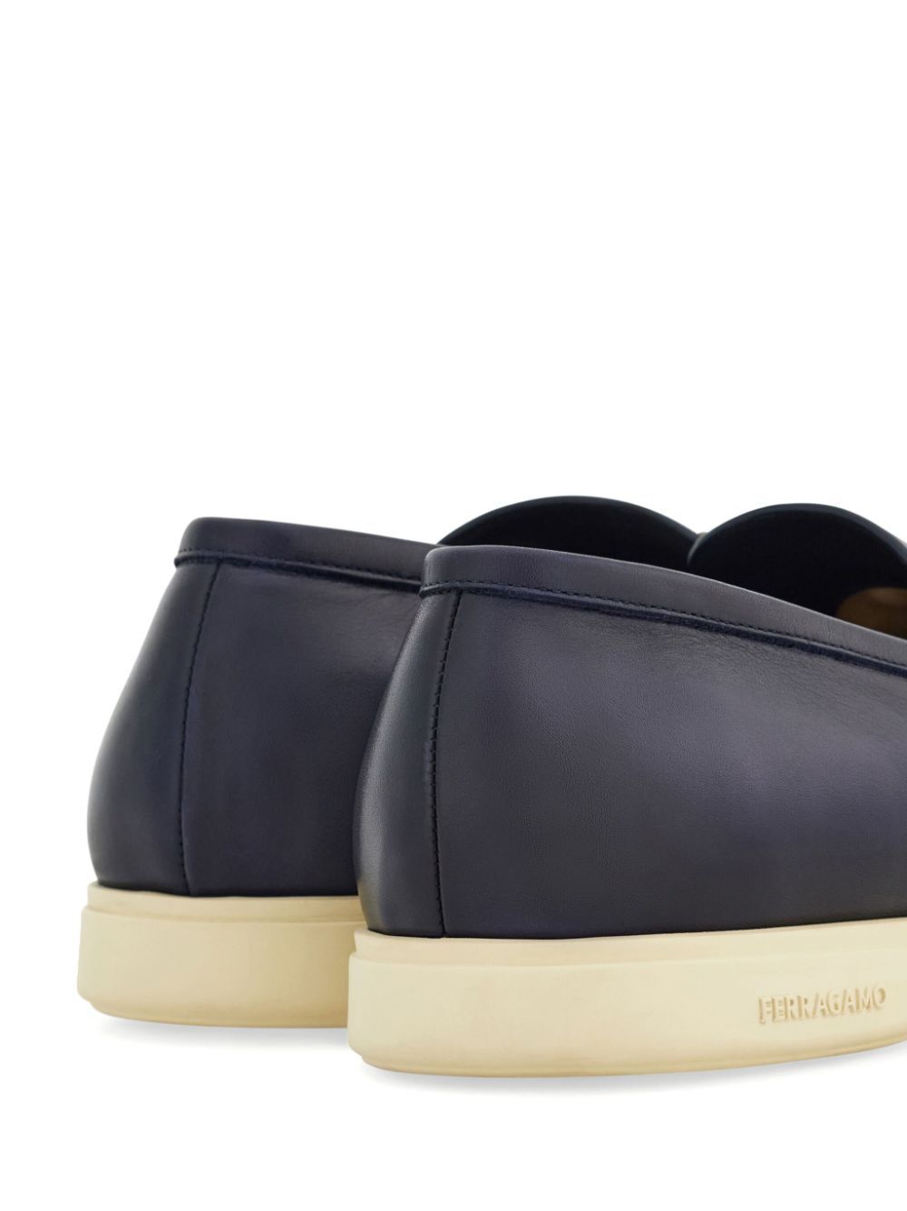 COSIMO LEATHER CASUAL LOAFERS WITH GANCINI BUCKLE