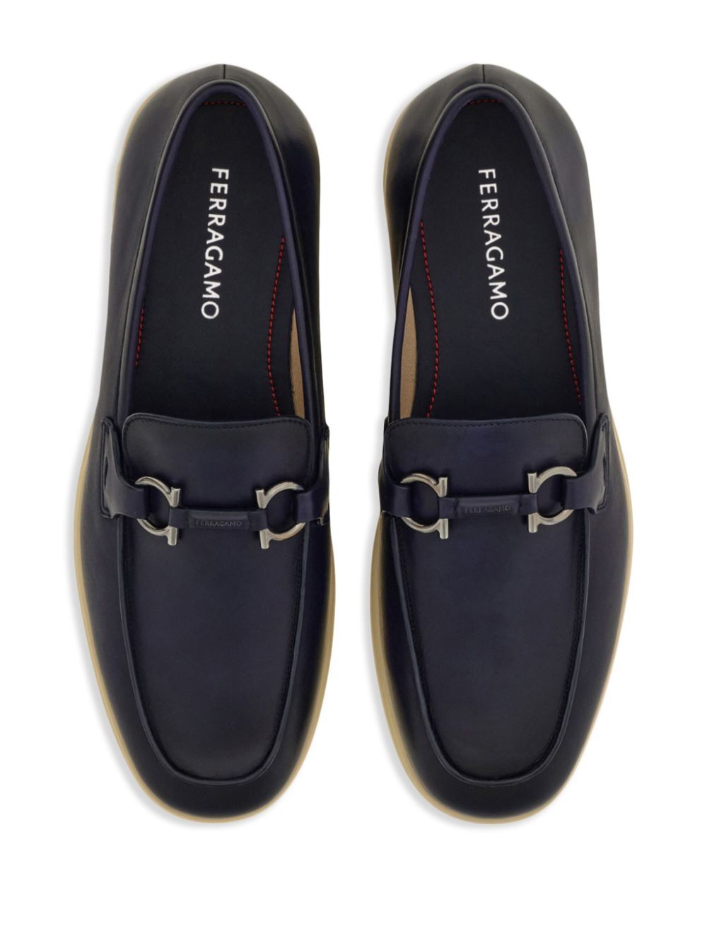COSIMO LEATHER CASUAL LOAFERS WITH GANCINI BUCKLE
