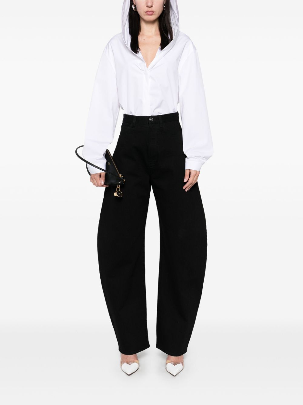 POPLIN HOODED SHIRT