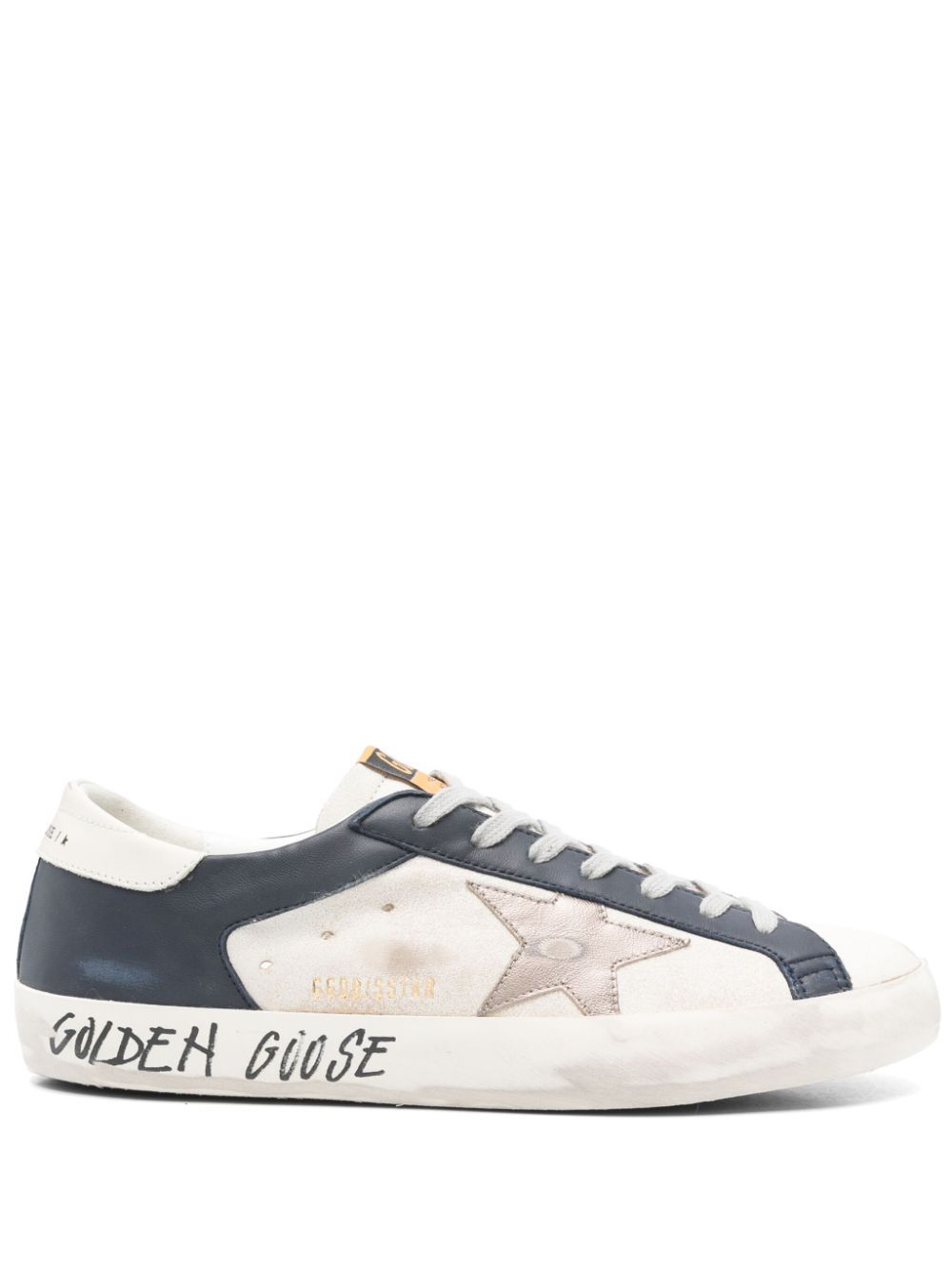 SUPER-STAR SNEAKERS IN NAPPA WITH DISTRESSED EFFECT