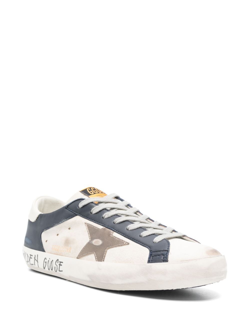 SUPER-STAR SNEAKERS IN NAPPA WITH DISTRESSED EFFECT