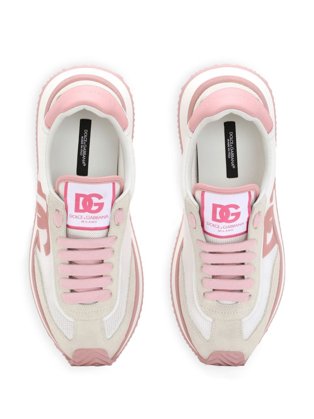 SUEDE AND MESH DG CUSHION SNEAKERS
