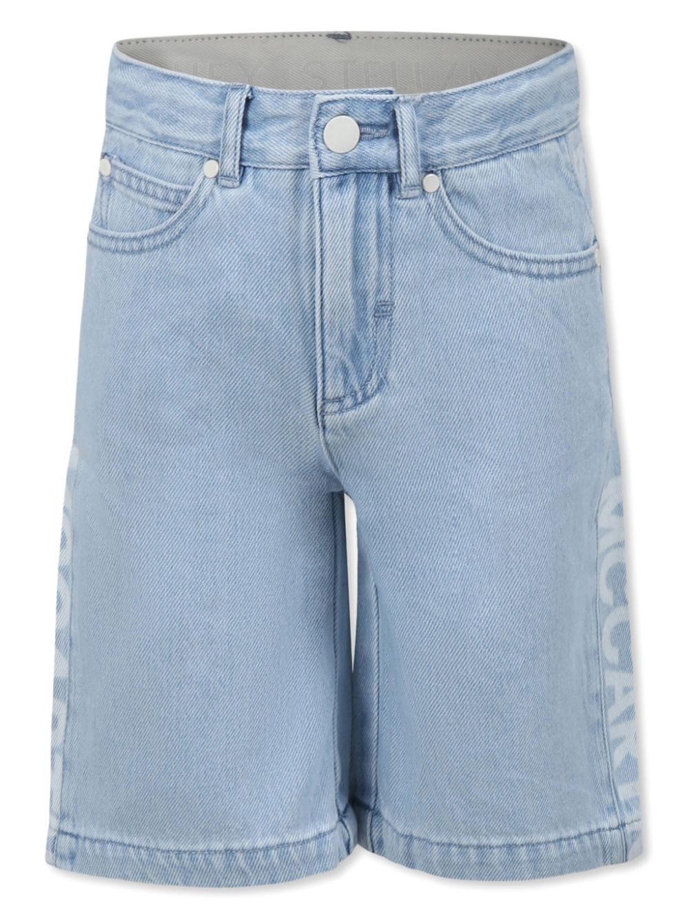 LOGO-PRINT DENIM SHORTS