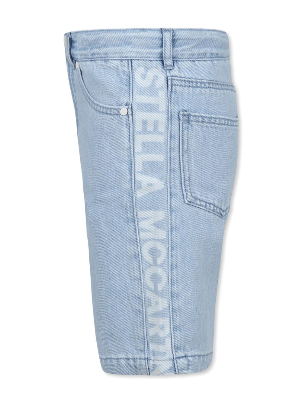 LOGO-PRINT DENIM SHORTS