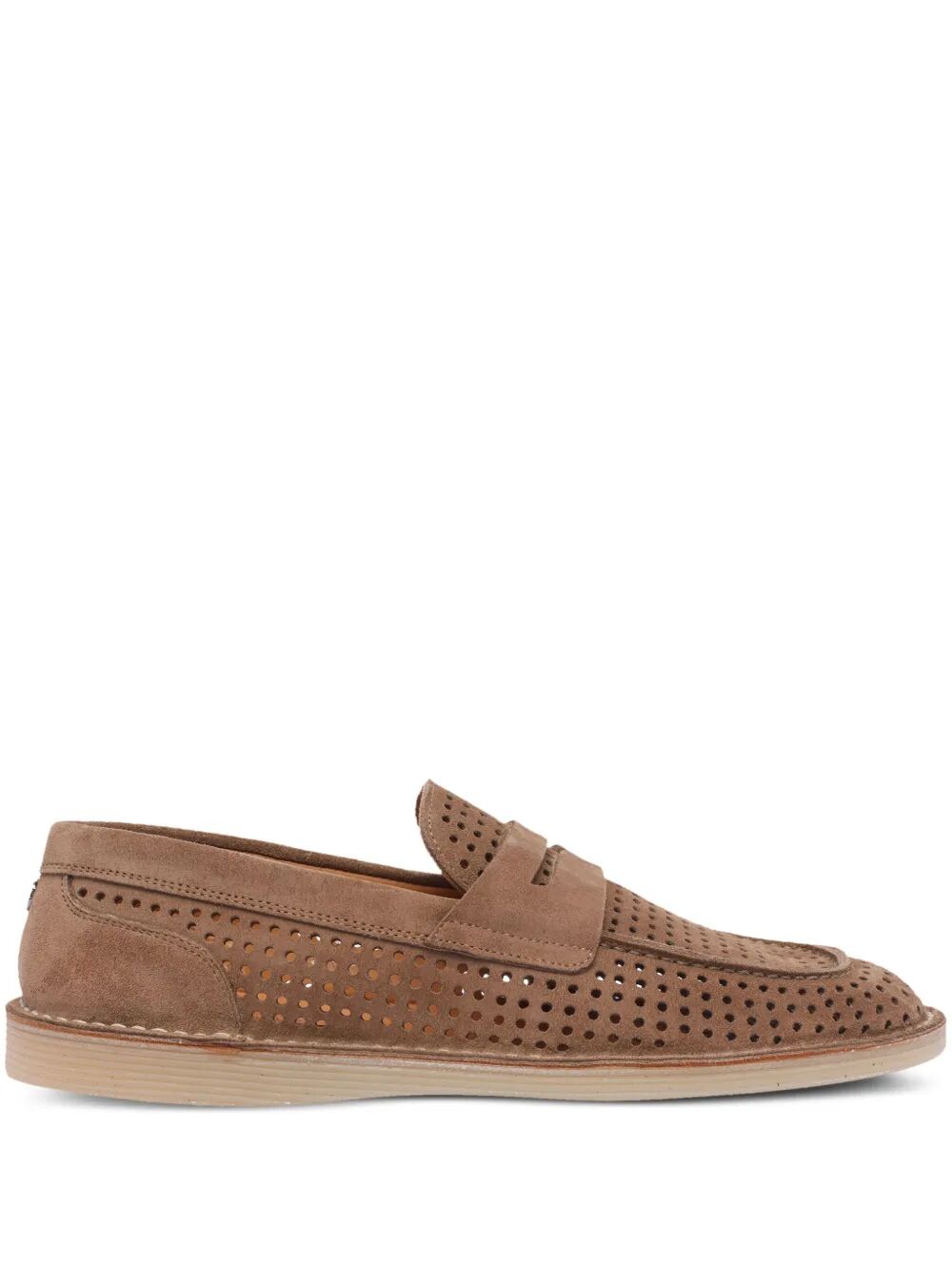 NEW FLORIO PERFORATED SUEDE LOAFERS